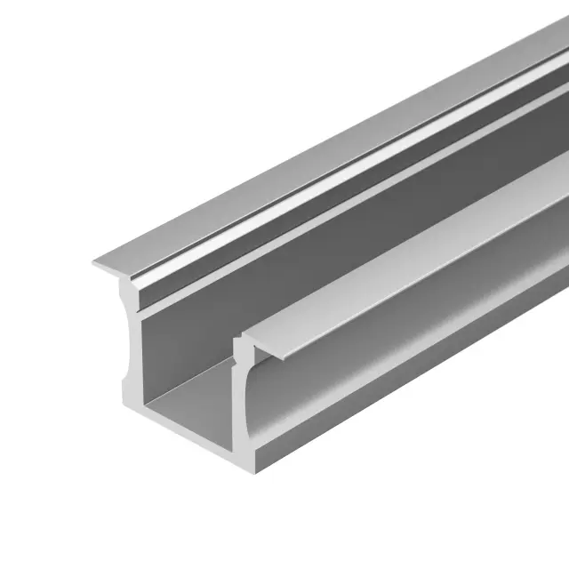 Профиль с экраном ALU-SLIM-H15-F-2000 ANOD+FROST, ракурс 2