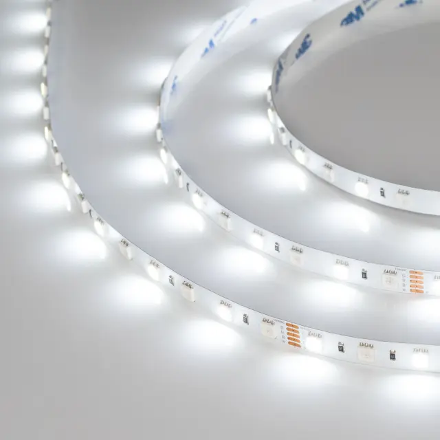 Светодиодная лента RT-B60-10mm 24V RGBW-White (14.4 W/m, IP20, 5m), ракурс 4