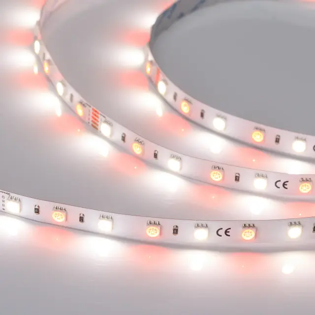 Светодиодная лента RT-B60-10mm 24V RGBW-Day (14.4 W/m, IP20, 5060, 5m)