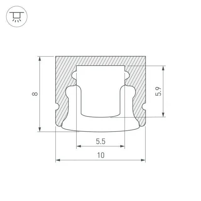 Профиль ARH-MINI5-2000 ANOD, ракурс 3