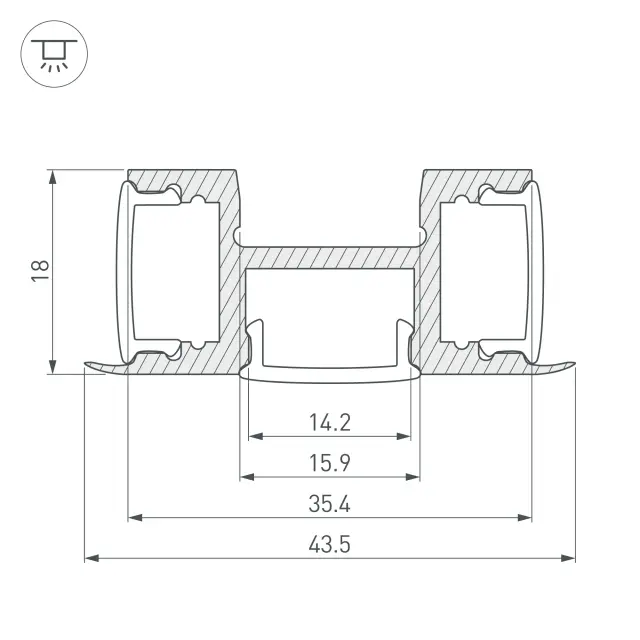 Профиль ARH-TRI-D-2000 ANOD, ракурс 3