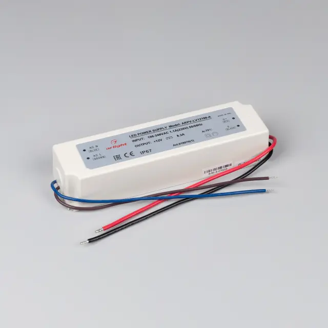 Блок питания ARPV-LV12100-A (12V, 8.3A, 100W), ракурс 2