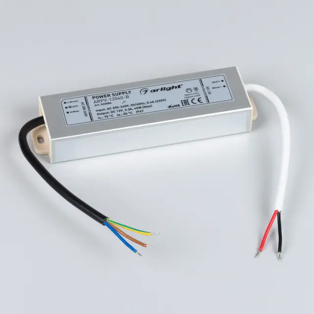 Блок питания ARPV-12040-B (12V, 3.3A, 40W), ракурс 2