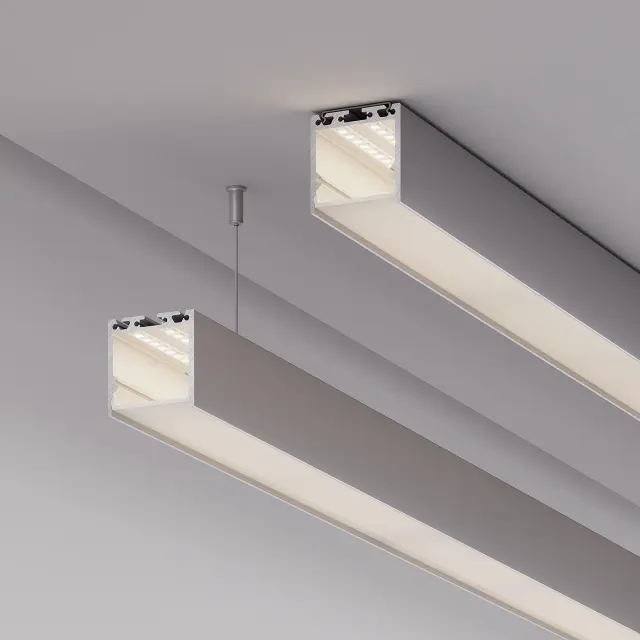 Профиль с экраном SL-LINE-3535-2500 ANOD+OPAL, ракурс 5