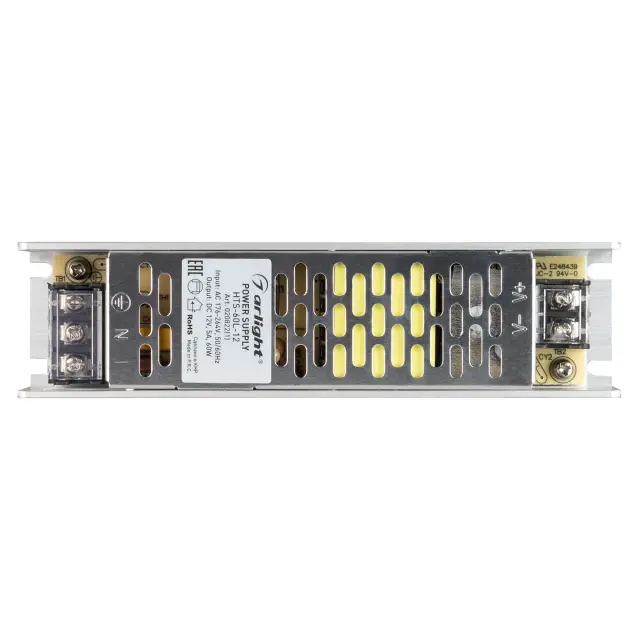 Блок питания HTS-60L-12 (12V, 5A, 60W), ракурс 2