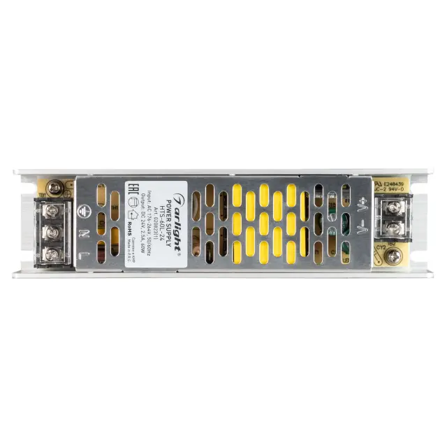 Блок питания HTS-60L-24 (24V, 2.5A, 60W), ракурс 2