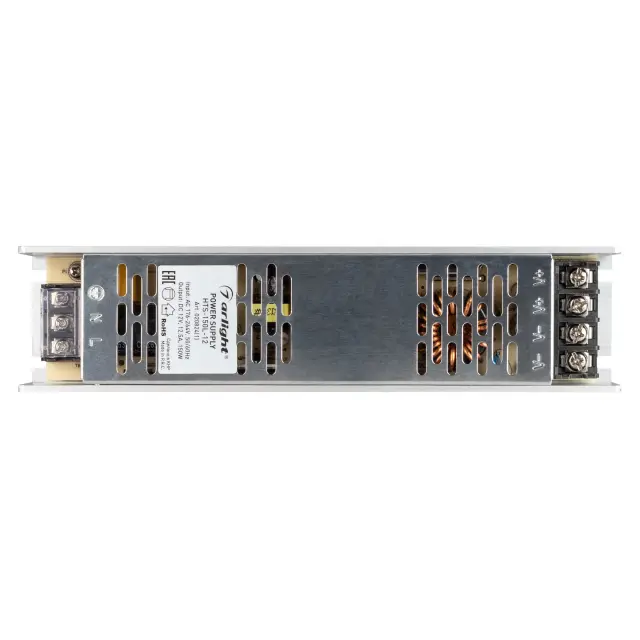 Блок питания HTS-150L-12 (12V, 12.5A, 150W), ракурс 2