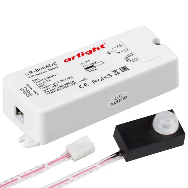 Датчик SR-8004-DC black (12-36V, 96-288W, PIR-Sensor)