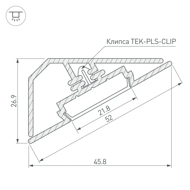Профиль KLUS-LOCK-FM-BASE-2000 ANOD, ракурс 4