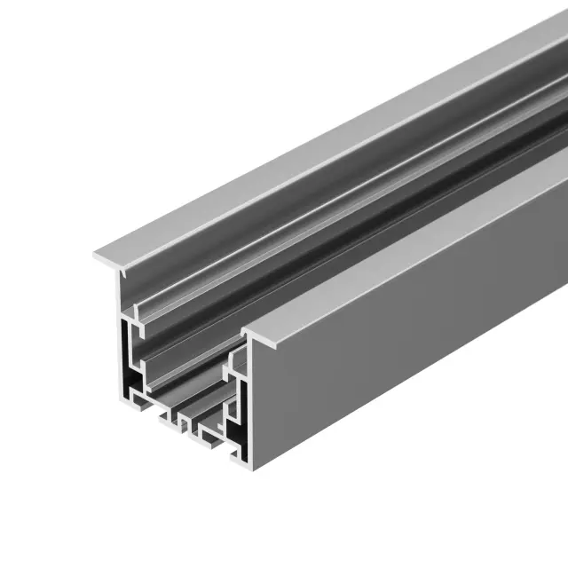 Профиль с экраном S2-LINIA55-F-2500 ANOD+OPAL, ракурс 3