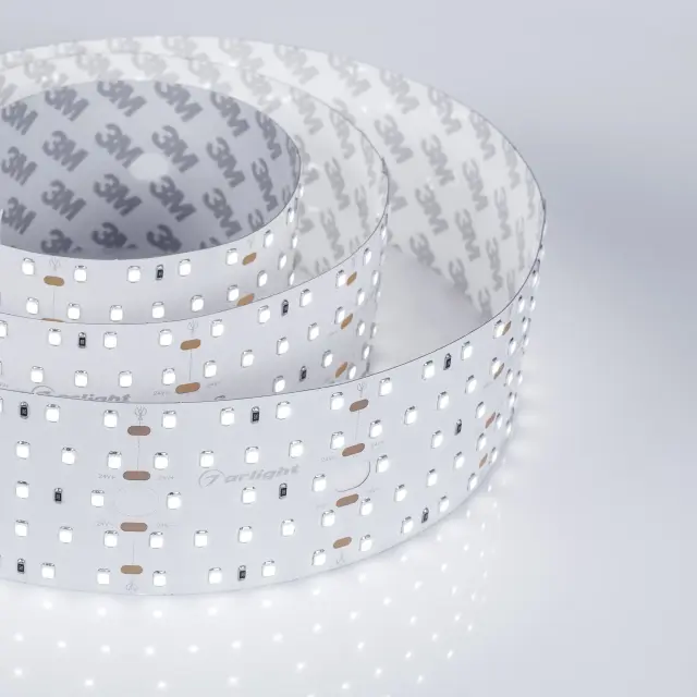 Светодиодная лента S2-2500 24V White 5500K 52mm (2835, 420 LED/m, LUX), ракурс 3