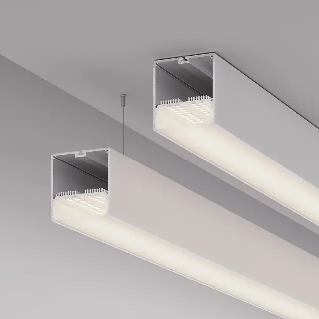 Профиль с экраном SL-LINE-7477-2500 WHITE+OPAL, ракурс 6