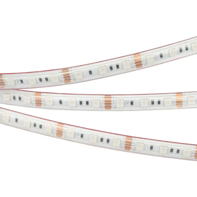 Светодиодная лента герметичная RTW-PS-B60-12mm 12V RGB (14.4 W/m, IP67, 5060, 5m), ракурс 2