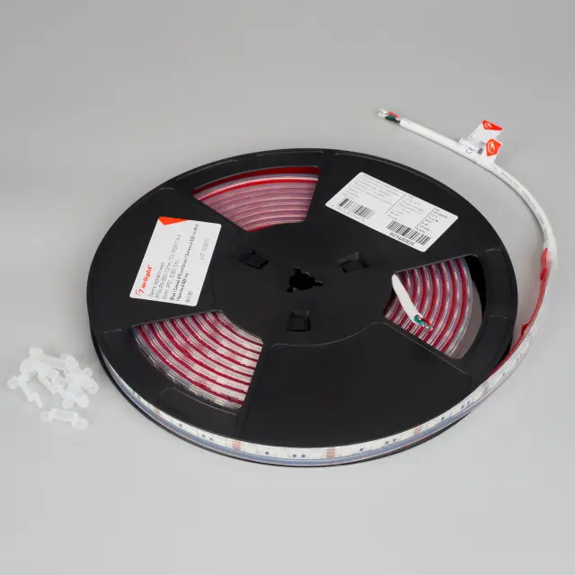 Светодиодная лента герметичная RTW-PS-B60-12mm 12V RGB (14.4 W/m, IP67, 5060, 5m), ракурс 4