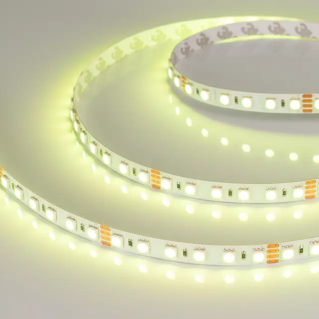Светодиодная лента RT-B84-10mm 24V RGB (21 W/m, IP20, 5060, 5m), ракурс 3