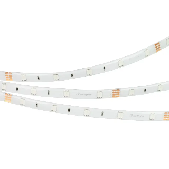 Светодиодная лента герметичная RTW-SE-B30-10mm 24V RGB (7.2 W/m, IP65, 5060, 5m), ракурс 3