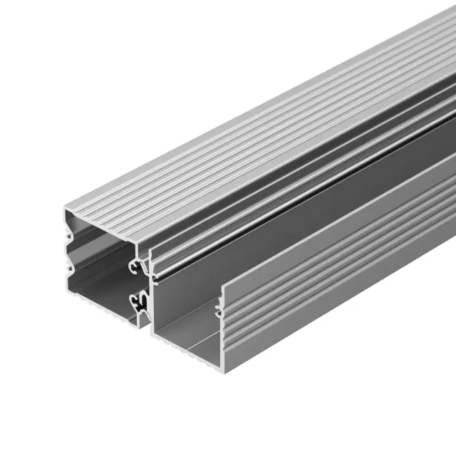 Профиль с экраном ALU-BASE-PW35S-2000 ANOD+FROST AG, ракурс 2