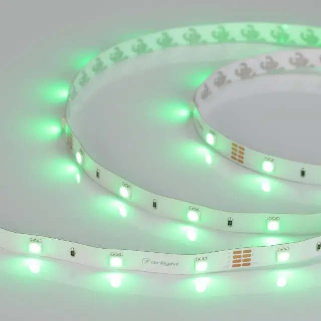 Светодиодная лента RT-B30-10mm 24V RGB (7.2 W/m, IP20, 5060, 5m)