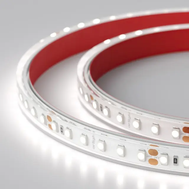 Светодиодная лента герметичная RTW-PS-A120-10mm 24V White6000 (9.6 W/m, IP67, 2835, 5m), ракурс 5