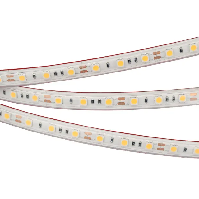 Светодиодная лента герметичная RTW-PS-B60-12mm 12V White6000 (14.4 W/m, IP67, 5060, 5m), ракурс 2