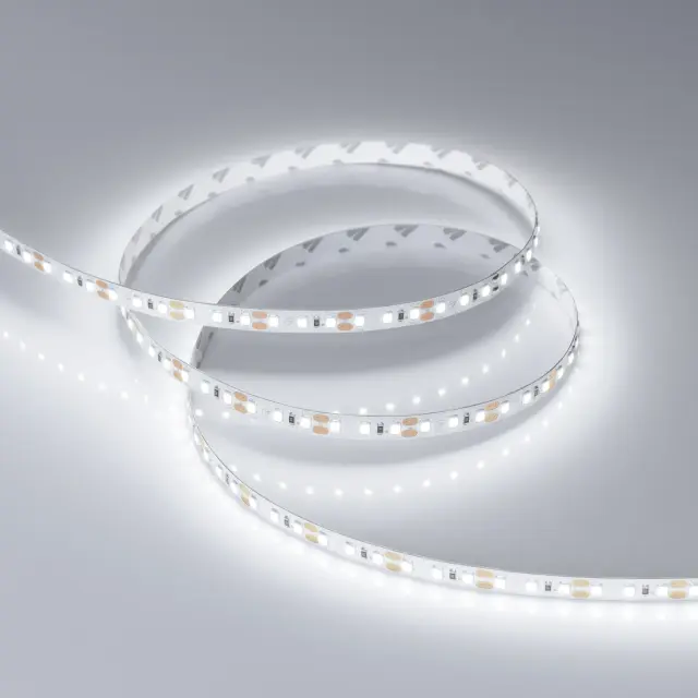 Светодиодная лента RT-A120-8mm 12V White6000 (14.4 W/m, IP20, 2835, 5m), ракурс 2