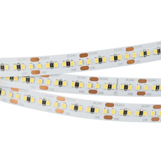 Светодиодная лента MICROLED-M300-8mm 24V Day5000 (8 W/m, IP20, 2216, 5m), ракурс 2