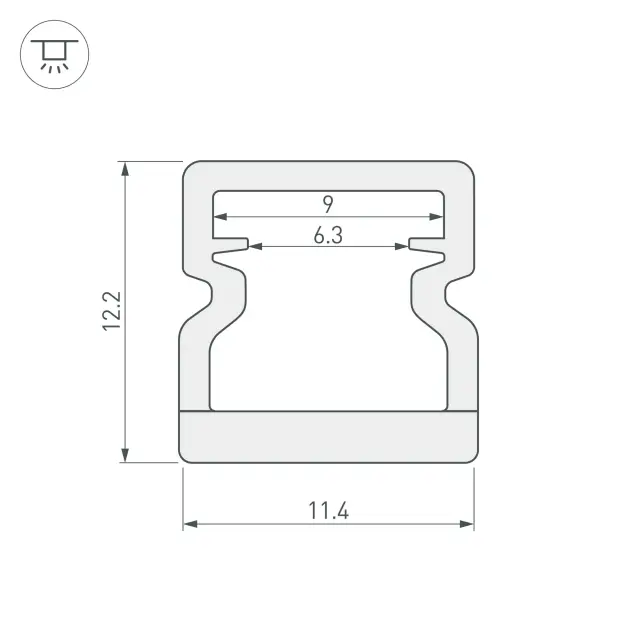 Профиль WPH-LINE-1212-2000 OPAL, ракурс 2