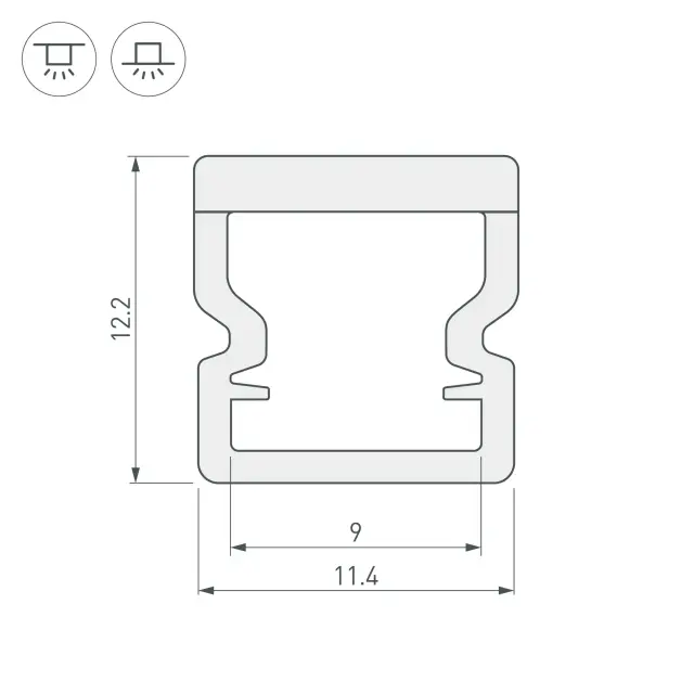Профиль WPH-LINE-1212-2000 OPAL, ракурс 2