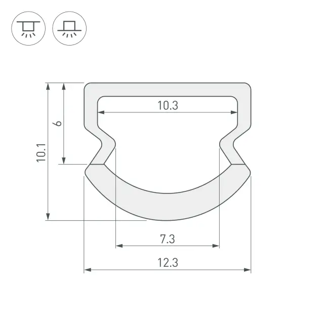 Профиль WPH-LINE-1210R-2000 OPAL, ракурс 2