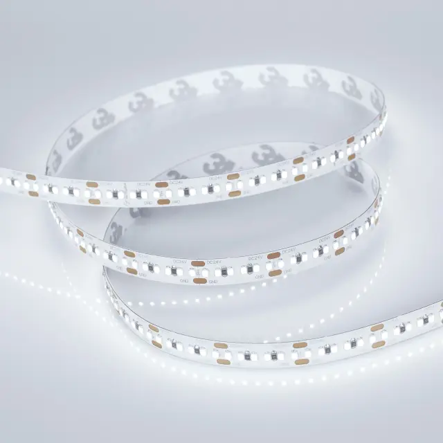 Светодиодная лента MICROLED-M300-8mm 24V White6000 (8 W/m, IP20, 2216, 5m), ракурс 2