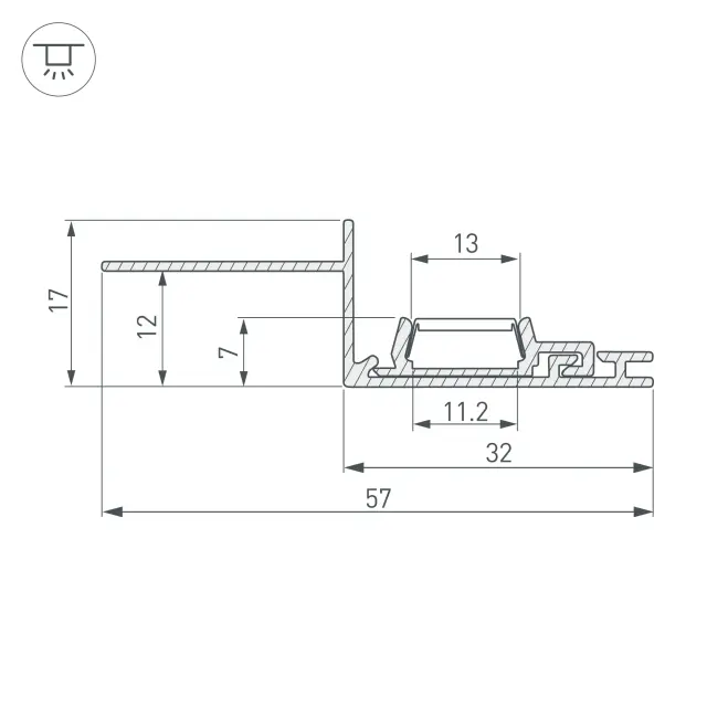 Профиль PAK-EDGE-SLIM-2000, ракурс 3