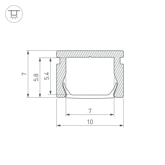 Профиль PIK-1007-2000 ANOD, ракурс 3