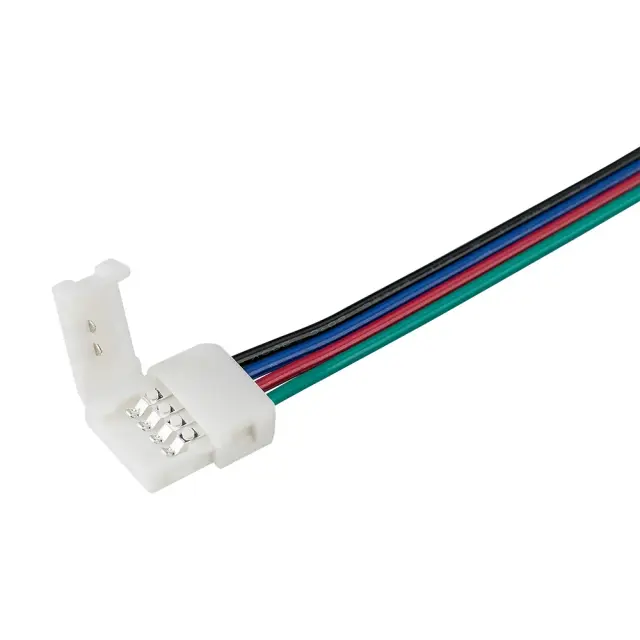 Коннектор выводной FIX-RGB-10mm-150mm-X2 (4-pin), ракурс 2