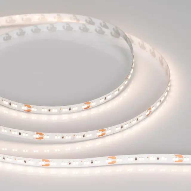 Светодиодная лента MICROLED-M240-8mm 24V White-CDW (9.6 W/m, IP20, 2216, 5m), ракурс 2