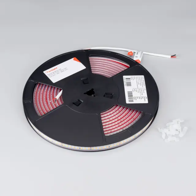 Светодиодная лента герметичная RTW-PS-A160-10mm 24V Warm2700 (12 W/m, IP67, 2835, 5m), ракурс 3