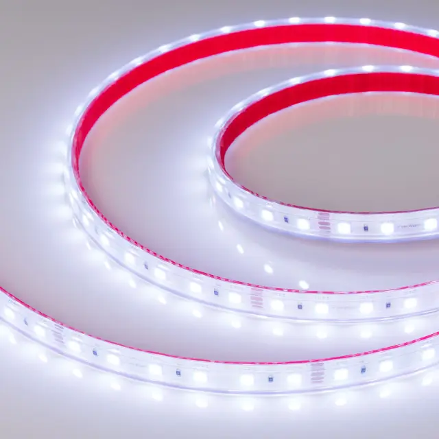 Светодиодная лента герметичная RTW-PS-B60-12mm 24V RGB (14.4 W/m, IP67, 5060, 50m), ракурс 4