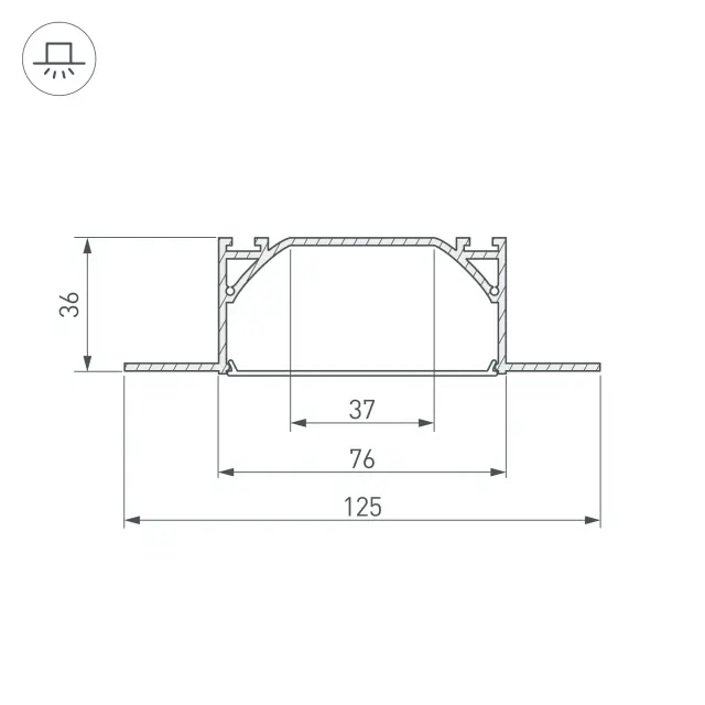 Профиль ARH-LINIA72-FANTOM-2000 ANOD, ракурс 4