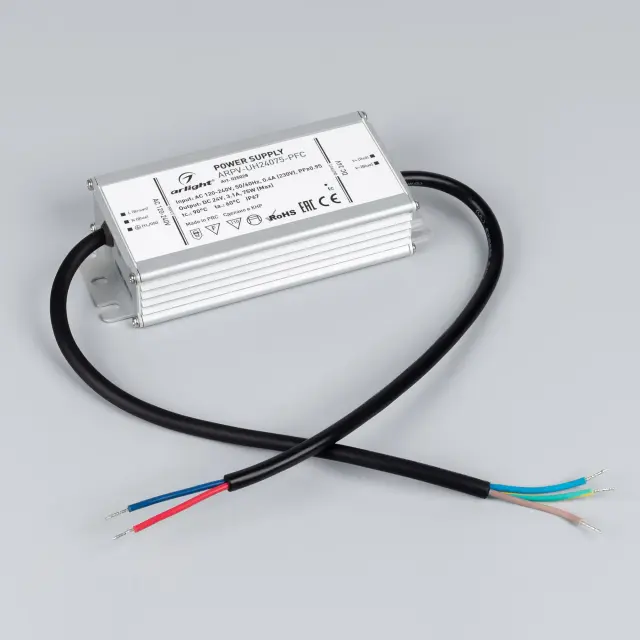 Блок питания ARPV-UH24075-PFC (24V, 3.1A, 75W), ракурс 2