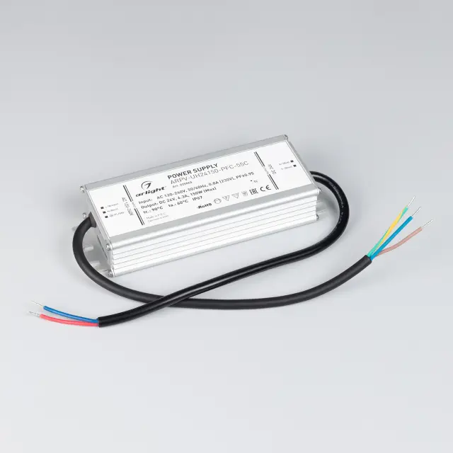 Блок питания ARPV-UH24150-PFC-55C (24V, 6.3A, 150W), ракурс 2
