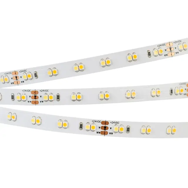 Светодиодная лента RT-A120-10mm 24V White-MIX (9.6 W/m, IP20, 3528, 5m), ракурс 2
