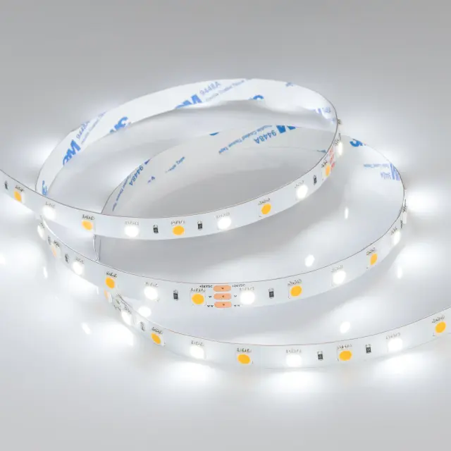 Светодиодная лента RT-B60-10mm 24V White-MIX (14.4 W/m, IP20, 5m), ракурс 4