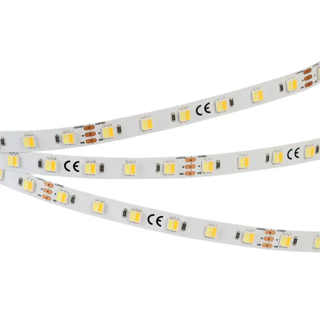 Светодиодная лента RT-B60-10mm 24V White-MIX 2Ch (14.4 W/m, IP20, 5060, 5m), ракурс 5