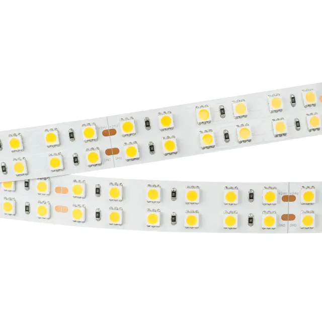 Светодиодная лента RT-B144-19mm 24V White6000 (34.4 W/m, IP20, 5060, 5m), ракурс 2