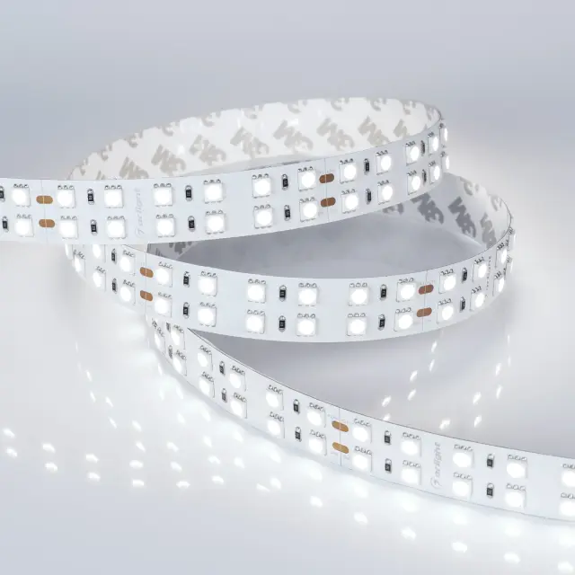 Светодиодная лента RT-B144-19mm 24V White6000 (34.4 W/m, IP20, 5060, 5m), ракурс 3