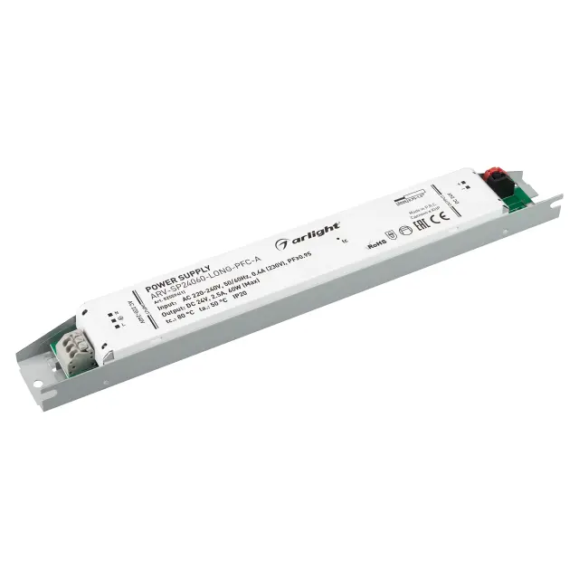 Блок питания ARV-SP24060-LONG-PFC-A (24V, 2.5A, 60W)