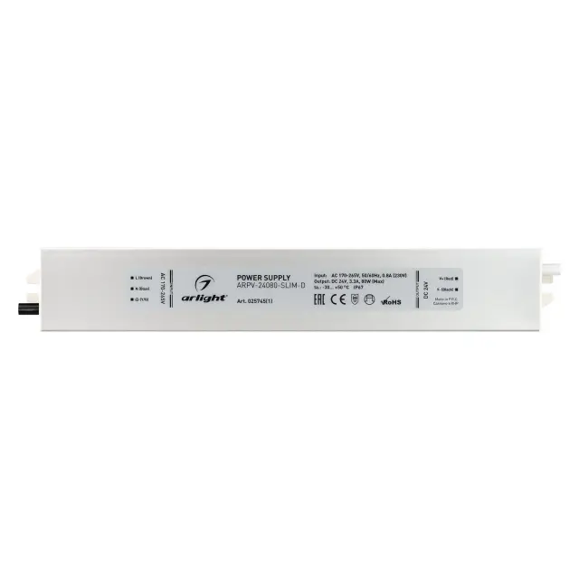 Блок питания ARPV-24080-SLIM-D (24V, 3.3A, 80W), ракурс 2
