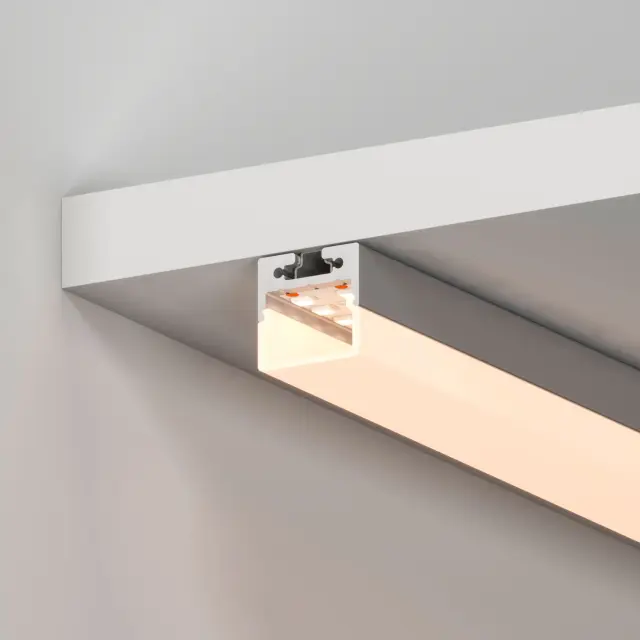 Профиль с экраном SL-LINE-2011M-2500 ANOD+OPAL SQUARE, ракурс 4