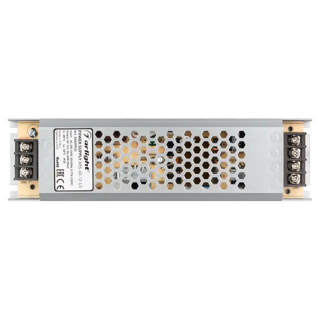 Блок питания ARS-60-12-LS (12V, 5A, 60W), ракурс 2