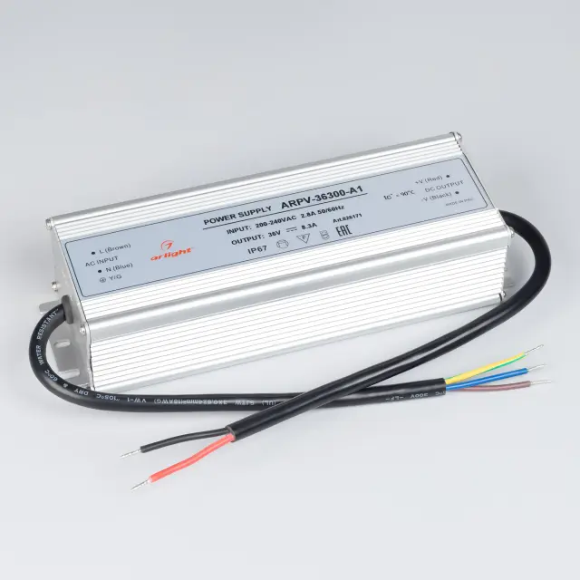 Блок питания ARPV-36300-A1 (36V, 8.3A, 300W), ракурс 2