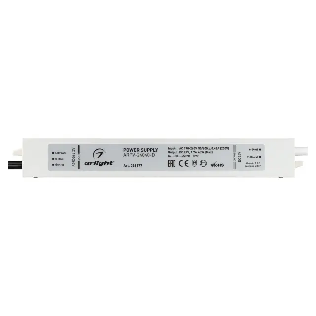 Блок питания ARPV-24040-D (24V, 1.7A, 40W), ракурс 2